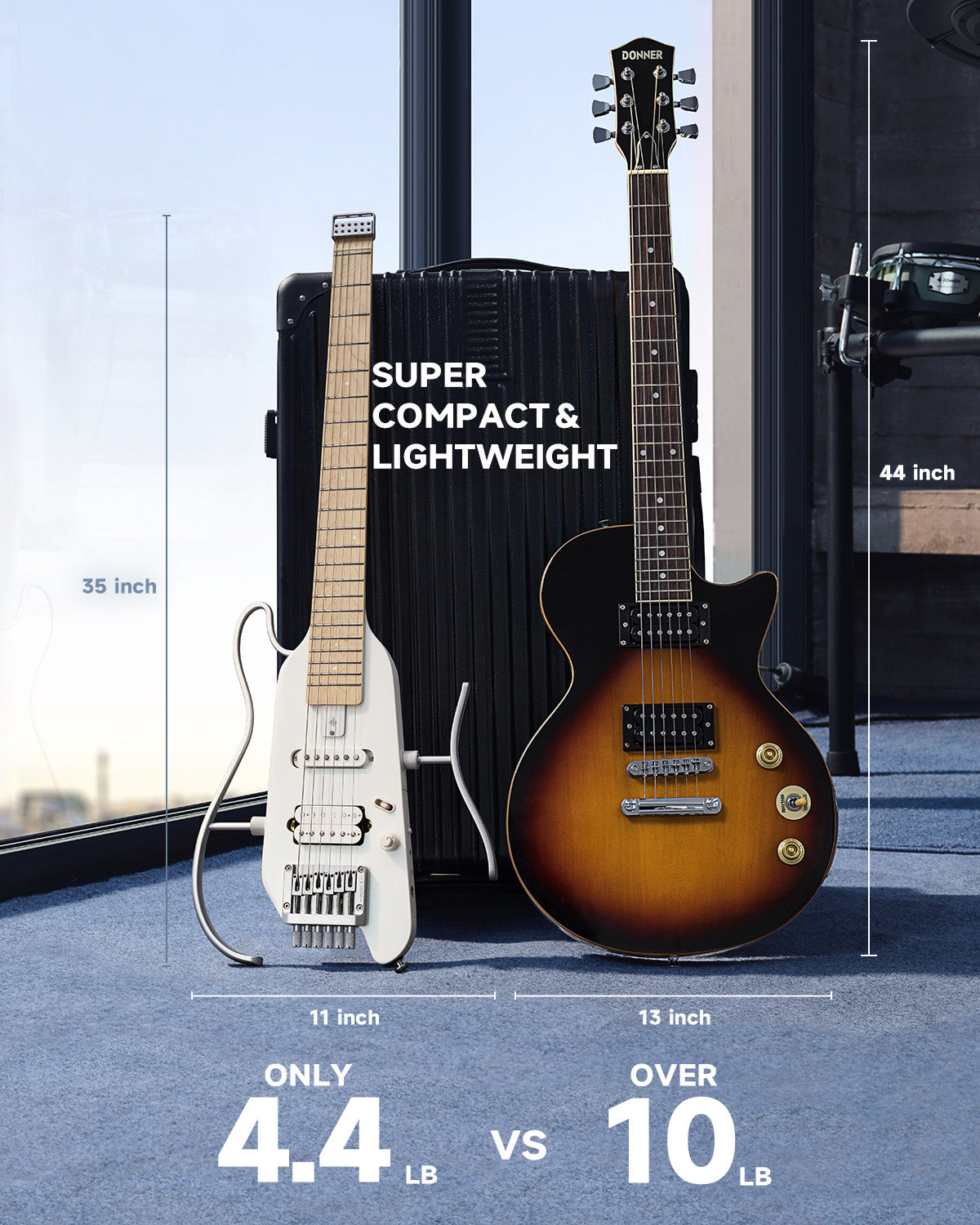 HUSH-X／DONNER HUSH-X Porable Electric Guitar Kit for Travel Donner