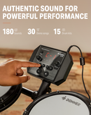 Donner DED-80 Best Electronic Drum Kit For Beginners with Headphones/Drum Throne