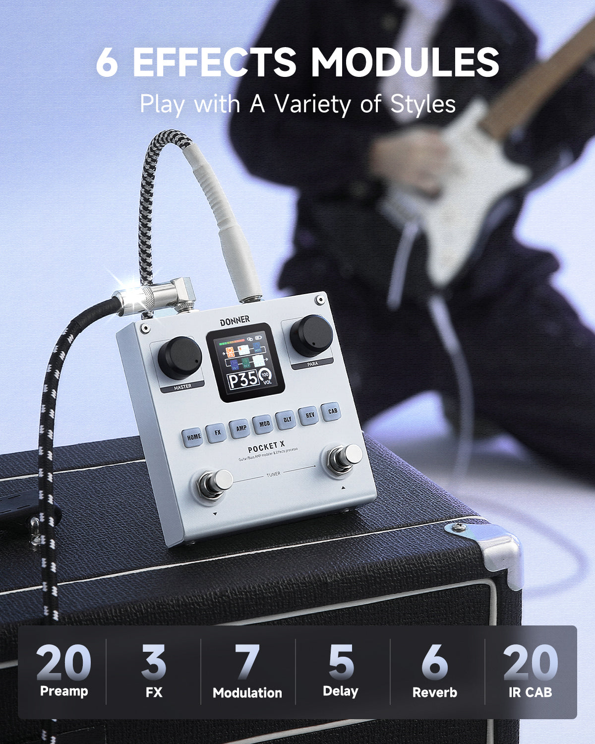 Donner Pocket X Multi Effects Guitar Pedal