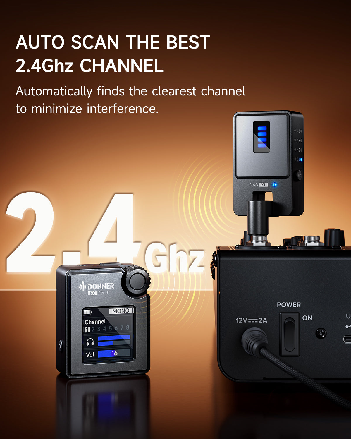 DONNER CV-3 Wireless In-Ear Monitoring System