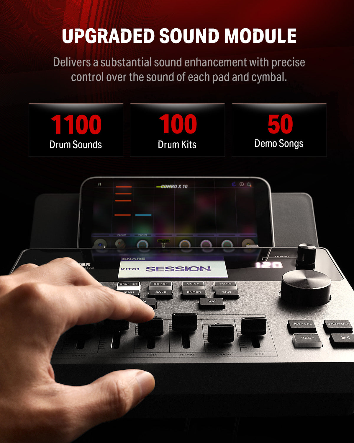 Donner DED-300 PRO Electronic Drum Set with Independent Hi-Hat