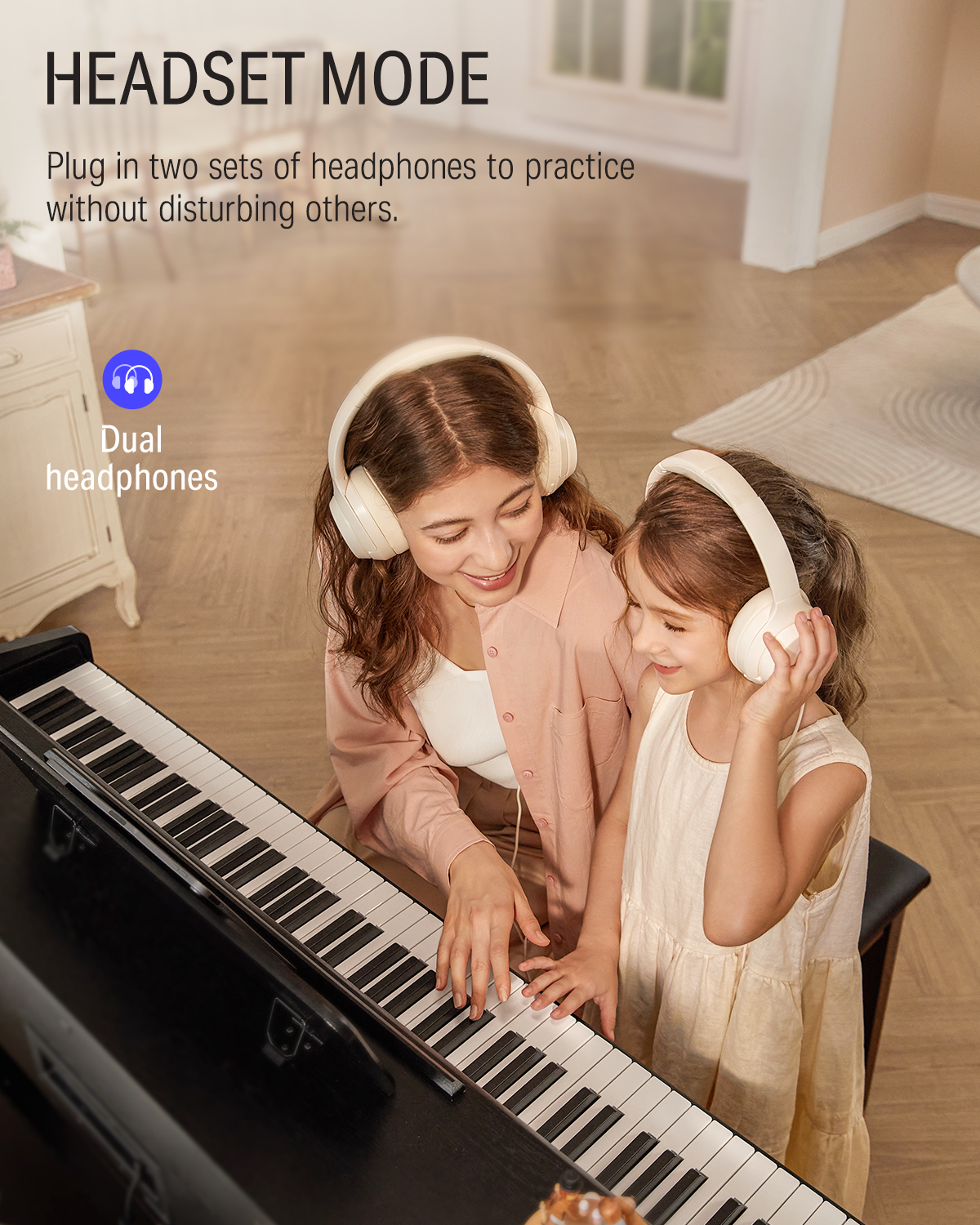 DDP-100 88 Key Weighted Digital Piano for Beginners Black/White Donner