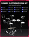 Donner DED-200 LITE Electronic Drum Kit for Beginner with 450+ Sounds, USB MIDI, Quiet Mesh Pads, Throne, Headphones, Sticks and 40 Melodics Lessons