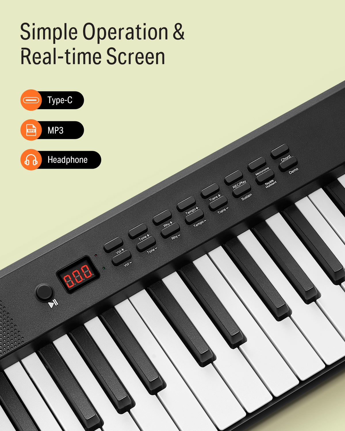 Donner DP-10 88-Key Foldable Semi-Weighted Digital Piano Kit