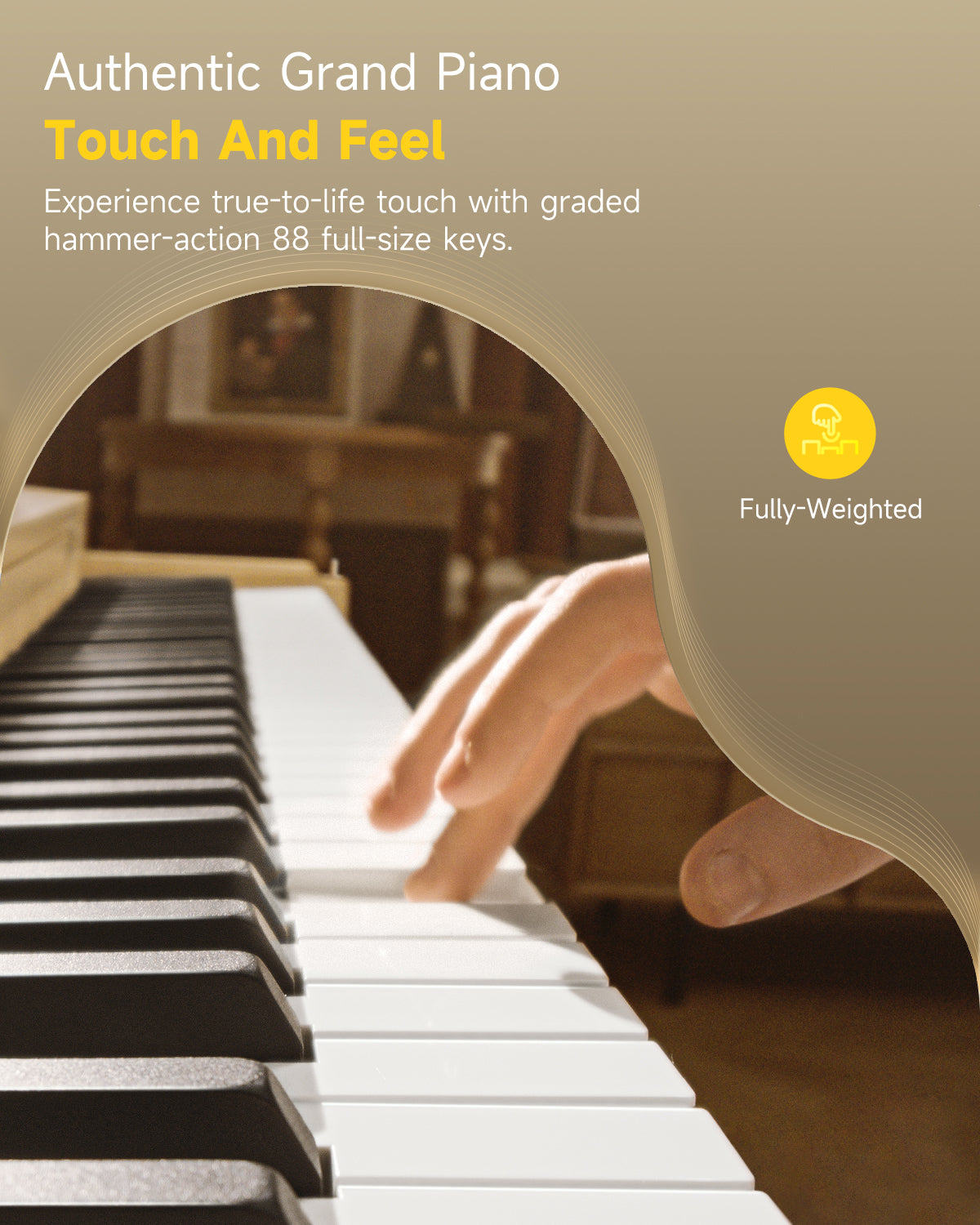 Donner OURA™ R300 88-key home digital piano Light Wood/Walnut-Light Wood##
