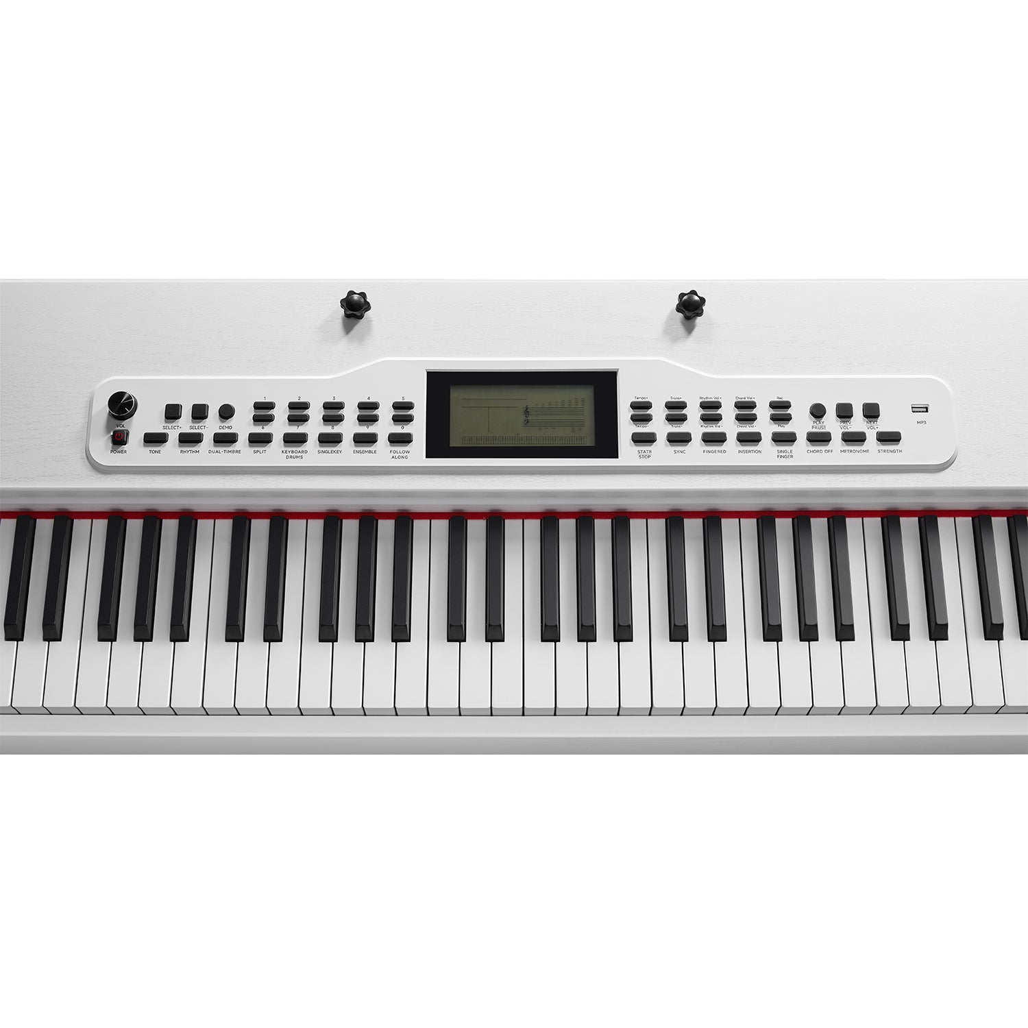 Donner DDP-95 88 Key Weighted Upright Digital Piano for Beginners White/Black-White##