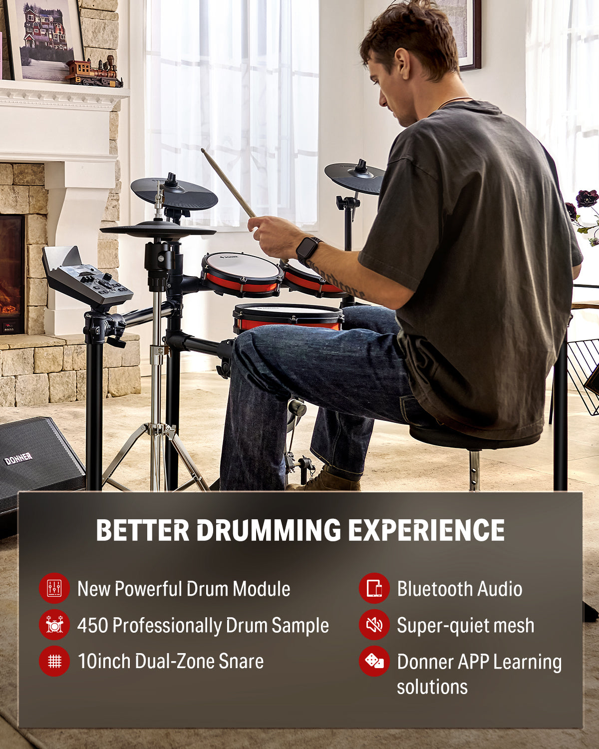 Donner DED-200 PRO Electronic Drum Set