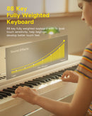 Donner DDP-95 88 Key Weighted Upright Digital Piano for Beginners with 4.3" LCD