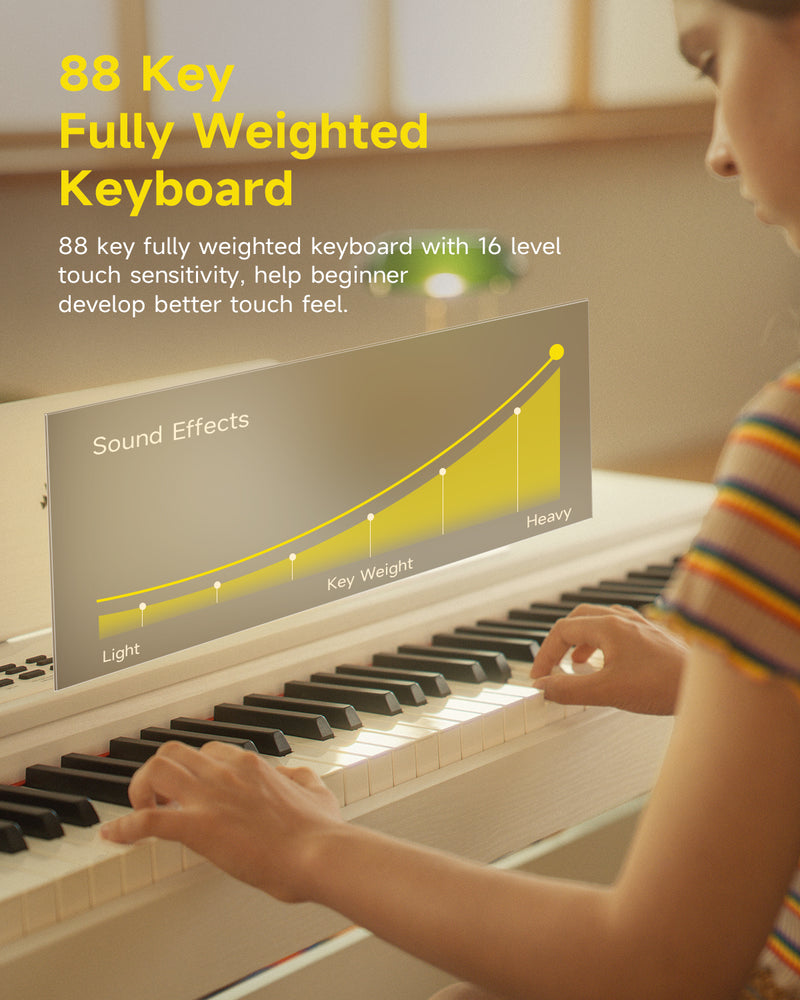 Donner DDP-95 88 Key Weighted Upright Digital Piano for Beginners with 4.3" LCD