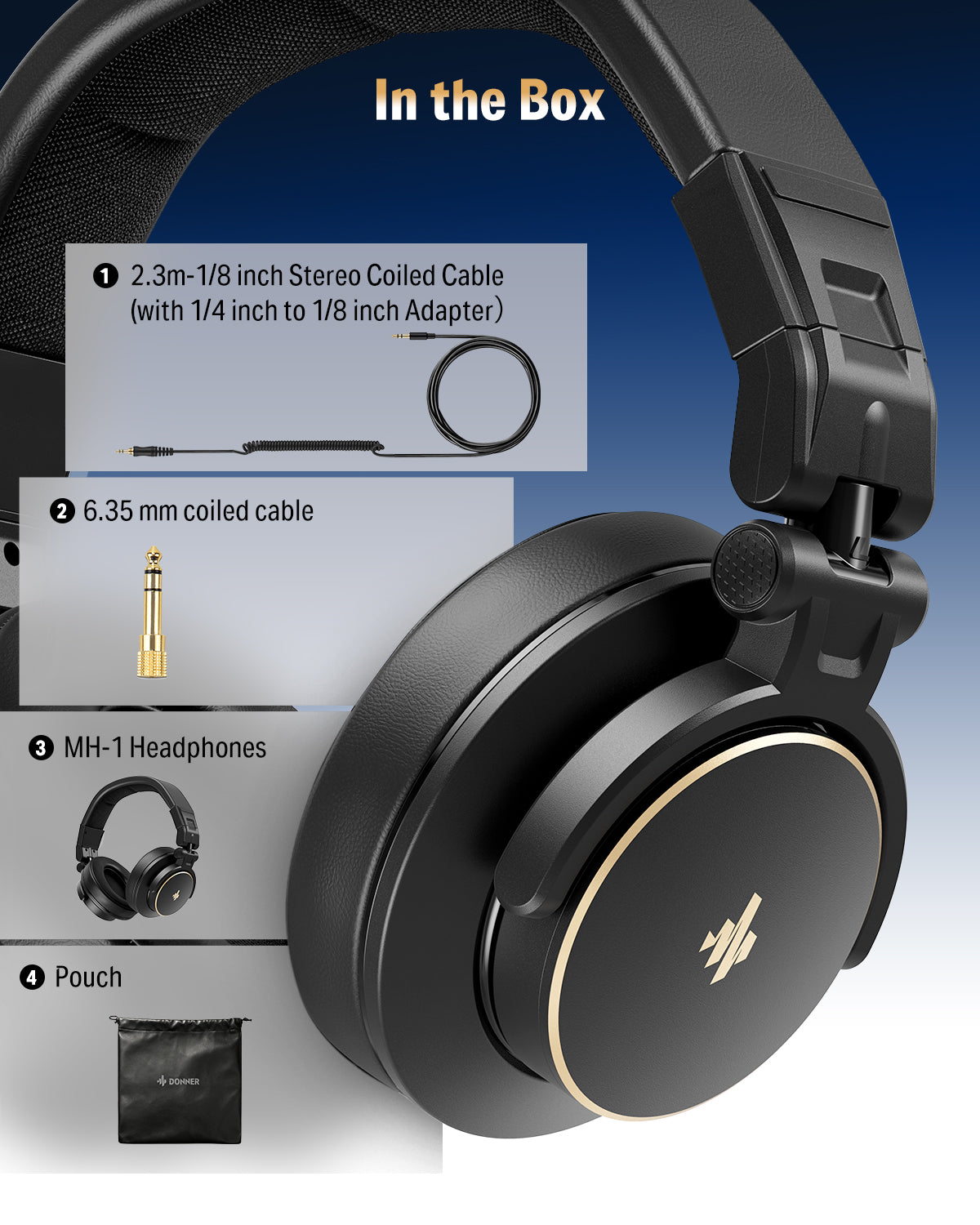 Donner MH1 Sound Monitor Headphones