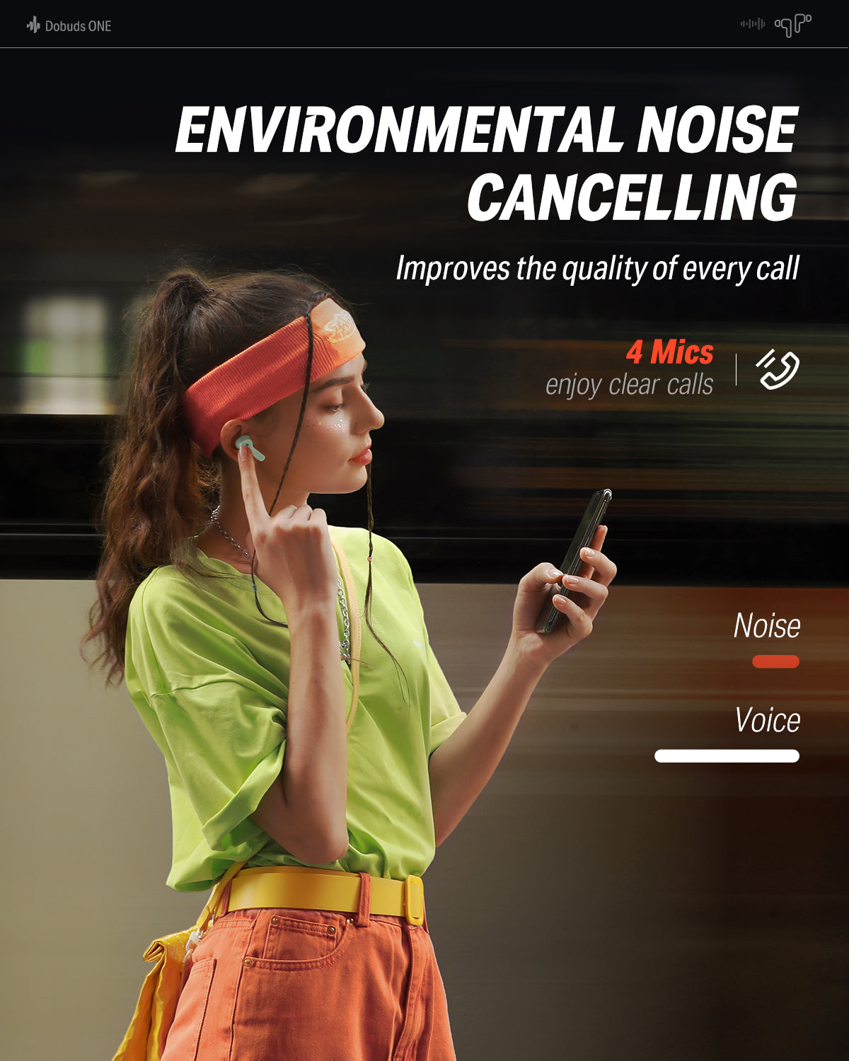 Donner Dobuds ONE Active Noise Canceling ANC True Wireless TWS Earbuds-Green##