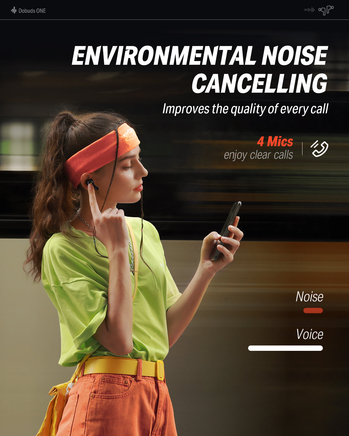 Donner Dobuds ONE Active Noise Canceling ANC True Wireless TWS Earbuds-Black##