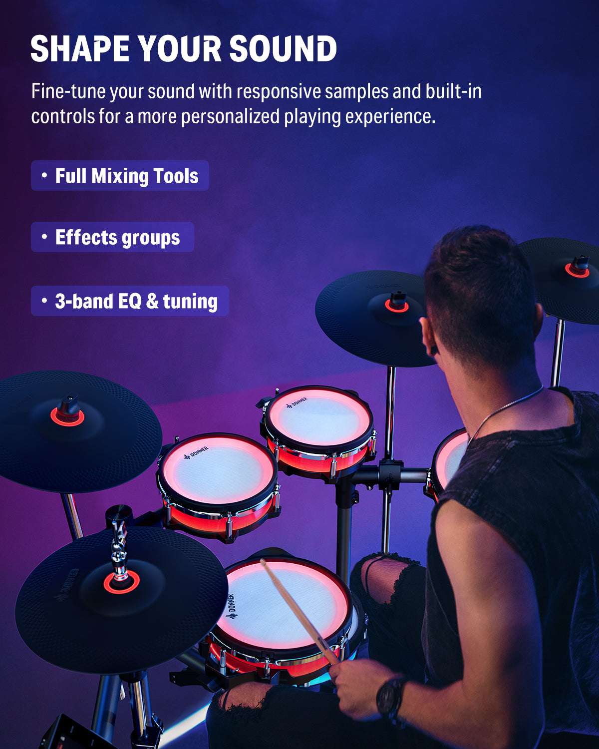 Donner BackBeat Pro Electronic Drum Set