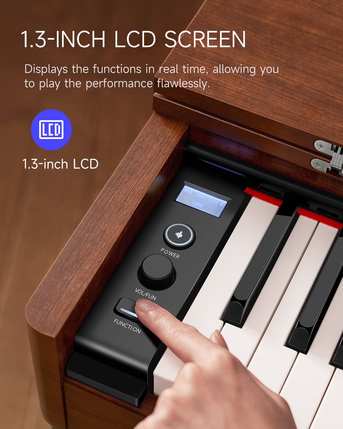 DDP-200 Wooden 88 Key Weighted Upright Digital Piano Donner
