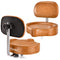 Donner Brown Drum Throne with Backrest Hydraulic Adjustable Height Motorcycle-Style Seat