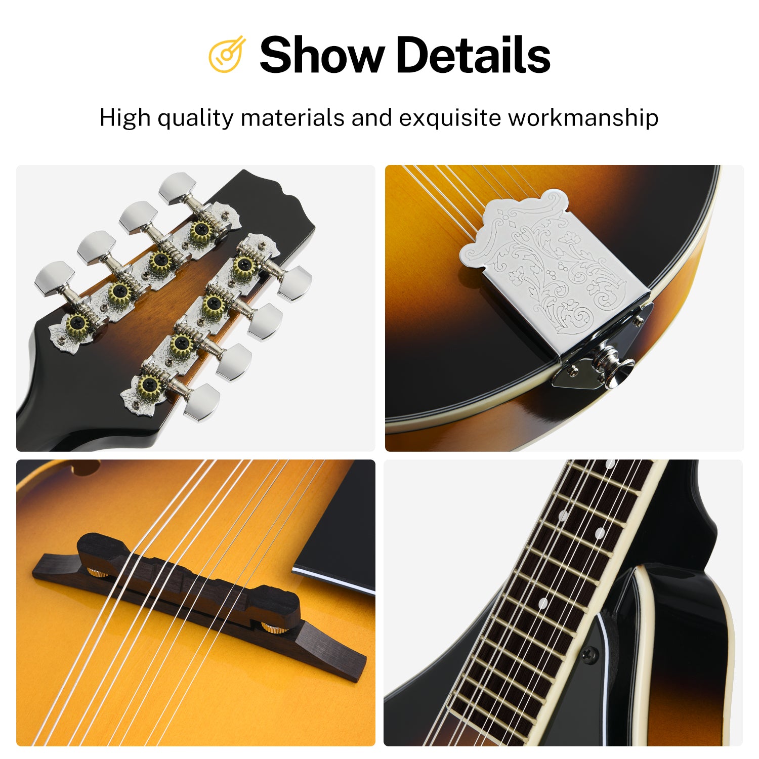 Donner DML-100B A Style Mandolin-Sunburst##