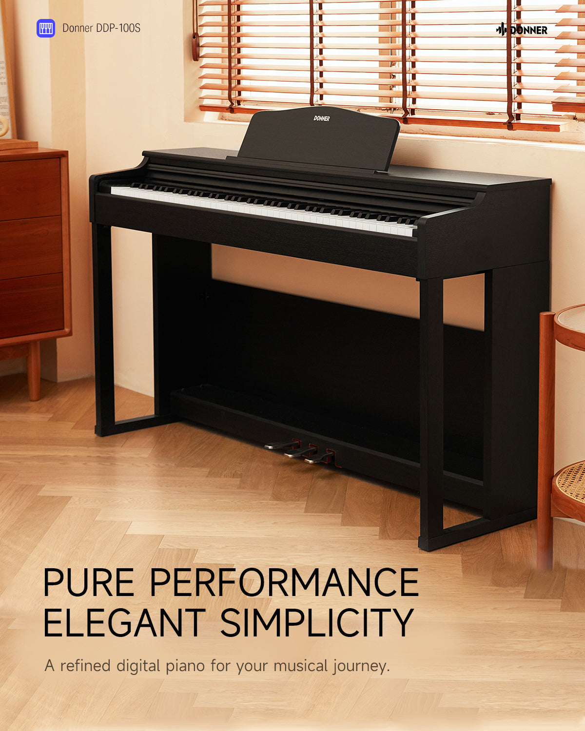 Donner DDP-100S Graded Hammer Action Digital Piano