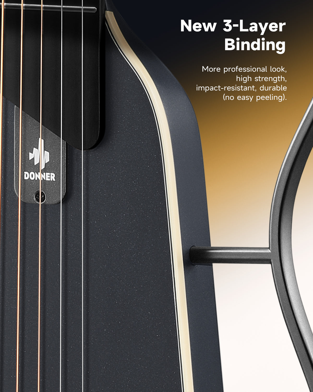 Donner HUSH-I Evo2 Guitar-Black##