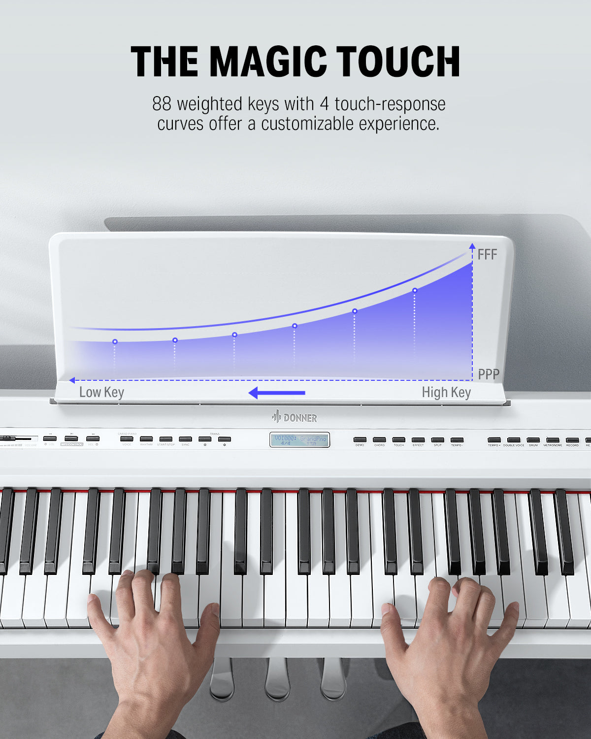 Donner DEP-20 88 Key Weighted Digital Piano with Furniture Stand