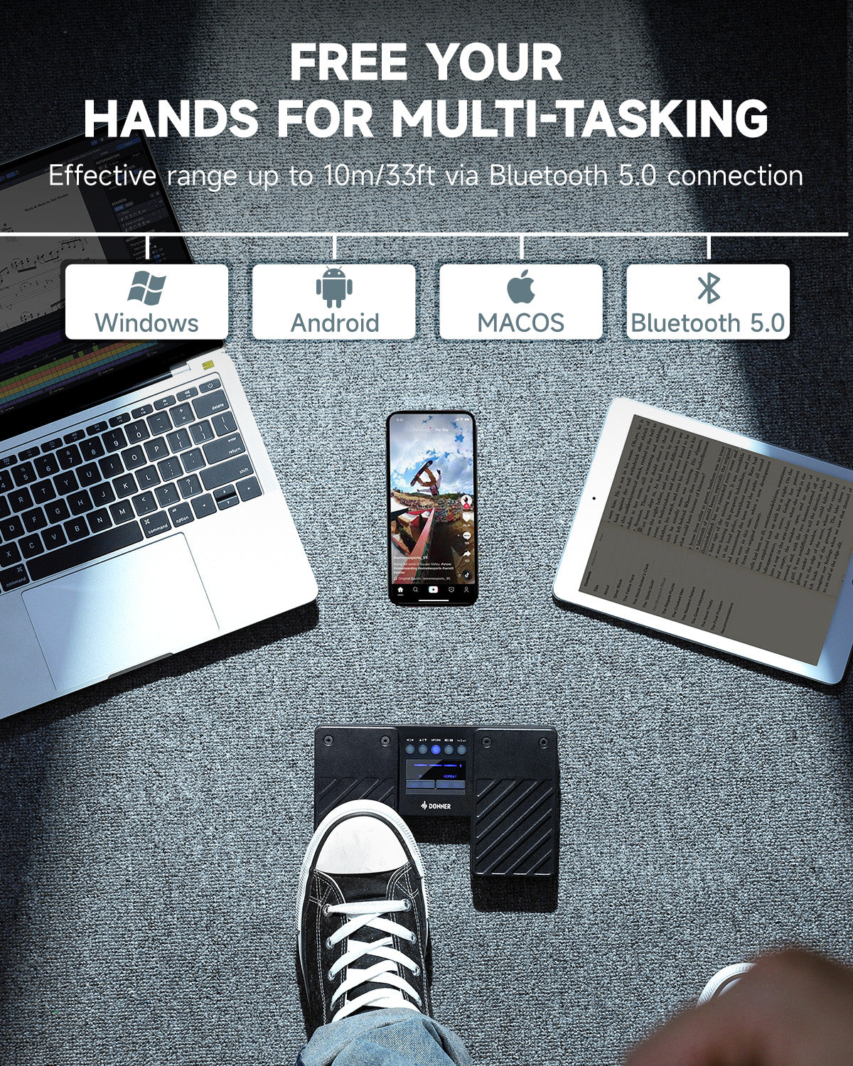 Donner DBM-50 Bluetooth page turner Black