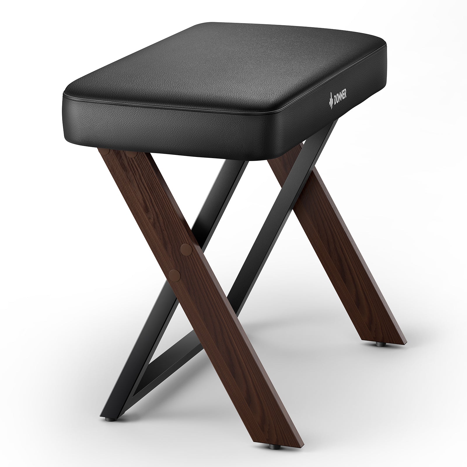 Donner DKB-300 Home Style Piano Bench-Walnut Wood color##