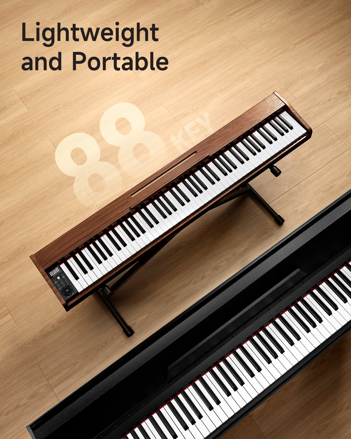 Donner DEP-1S Beginner Digital Piano Kit-Antique Brown##