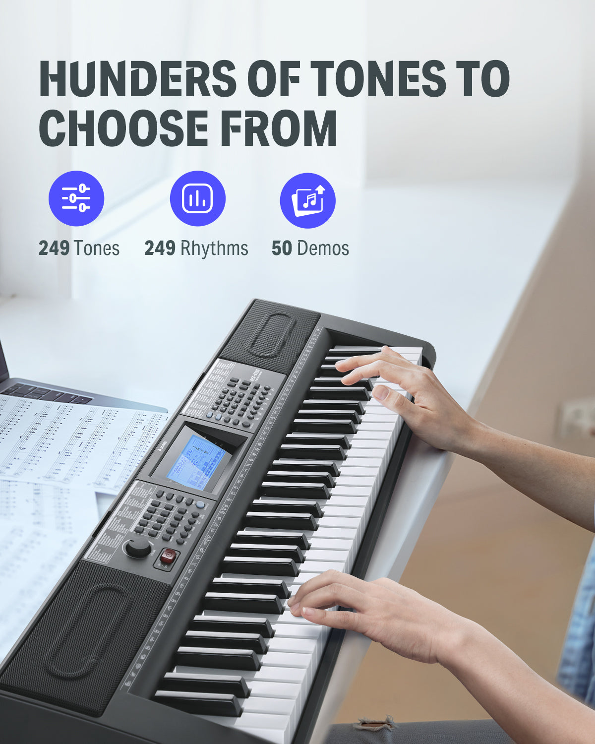 鍵盤楽器 DEK610 Amazon | Donner 電子キーボード 61鍵 フルサイズ 軽量 初心者