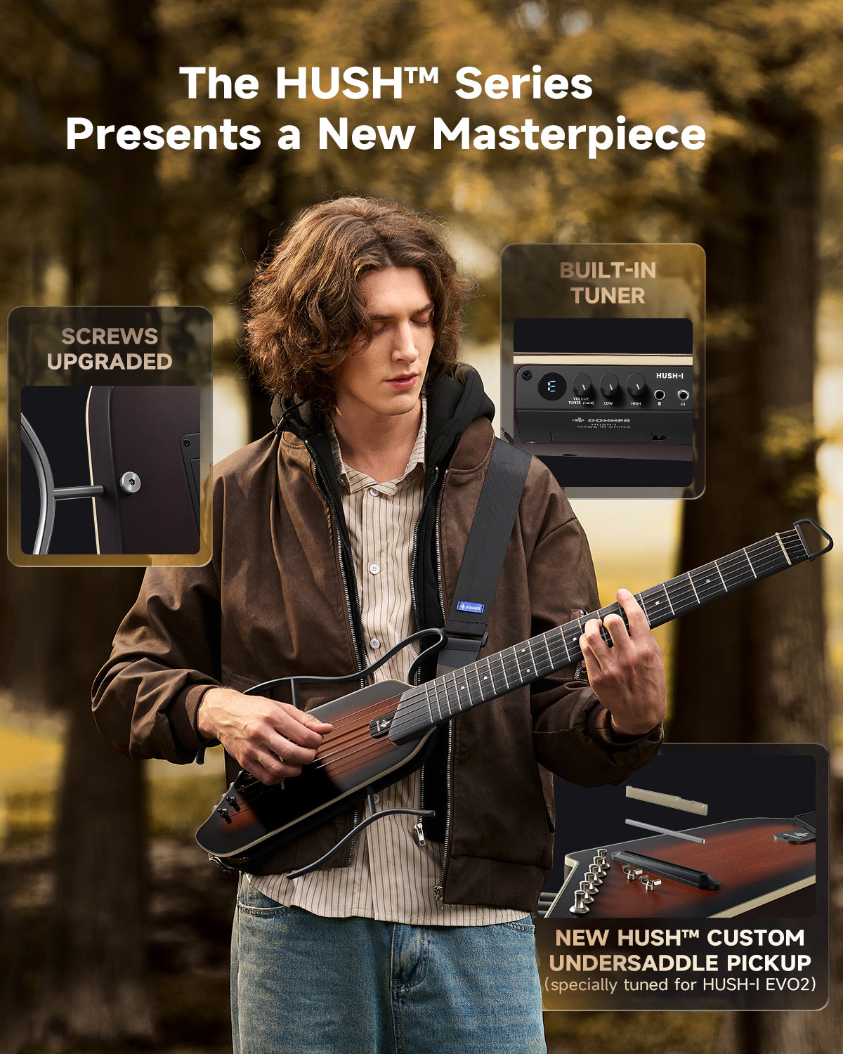 Donner HUSH™ I EVO2 Travel Guitar