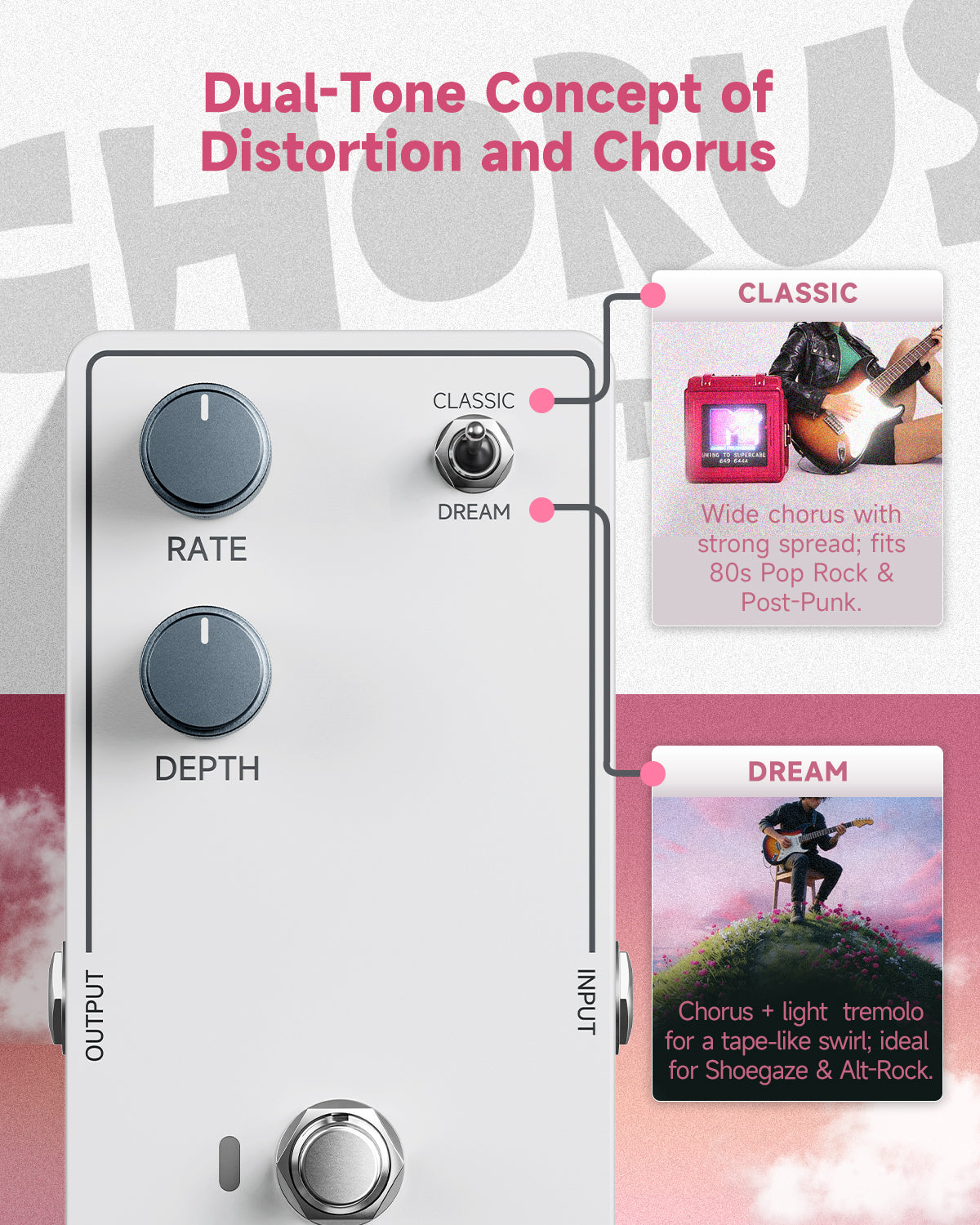 Donner X Ruben Wan Guitar Pedal-CELESTIA - Chorus##