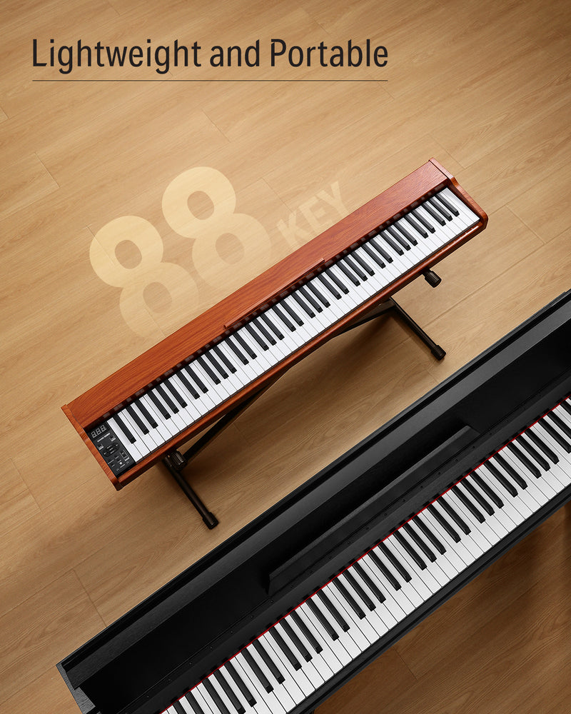 Donner DEP-1S 88 Key Velocity-Sensitive Digital Piano with X-Stand for Beginner