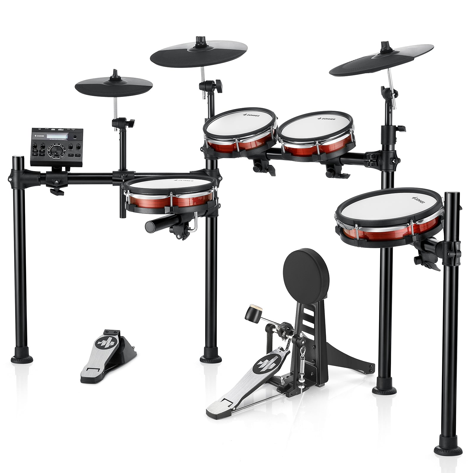 Donner DED-200 MAX Electronic Drum Set 5-Drum 3-Cymbal with Drum Throne/Headphone