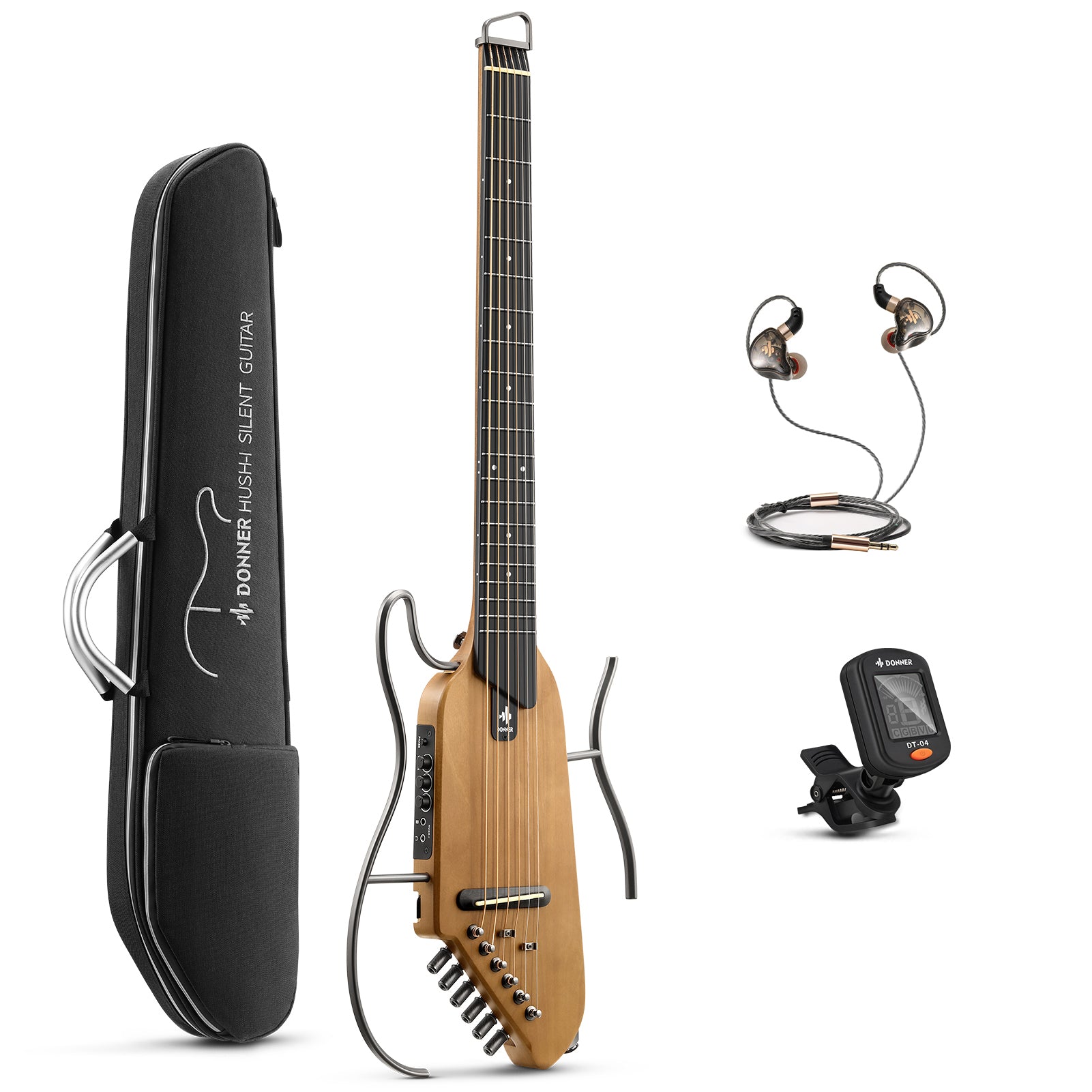 Donner HUSH-I サイレントギター Donner HUSH™ I Acoustic Guitar Kit for Travel