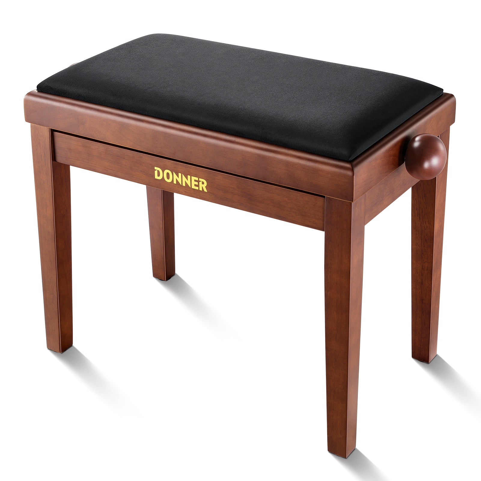 Donner Adjustable Height Piano Bench Brown Matt