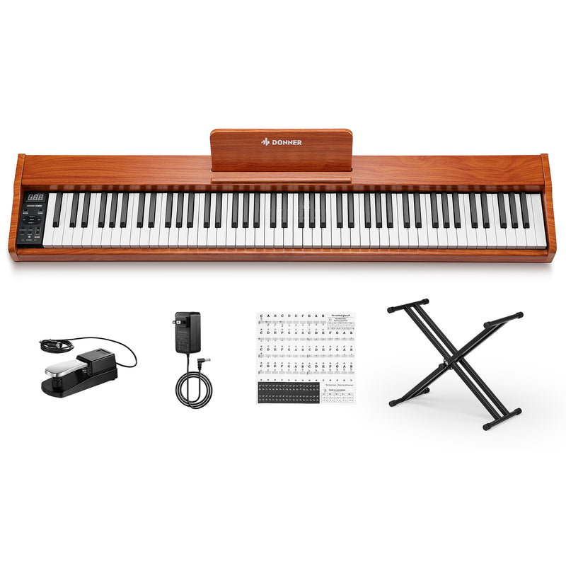 Donner DEP-1S 88 Key Velocity-Sensitive Digital Piano with X-Stand for Beginner