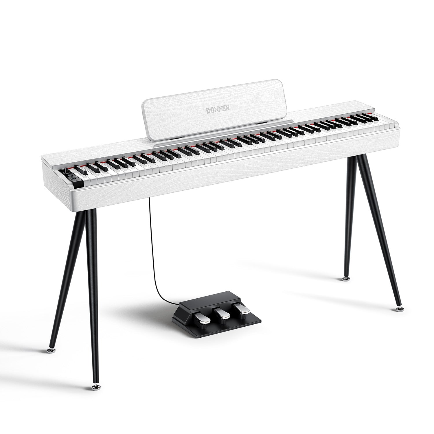 Donner OURA™ S100 88-Key Graded Hammer Weighted Digital Piano-White##