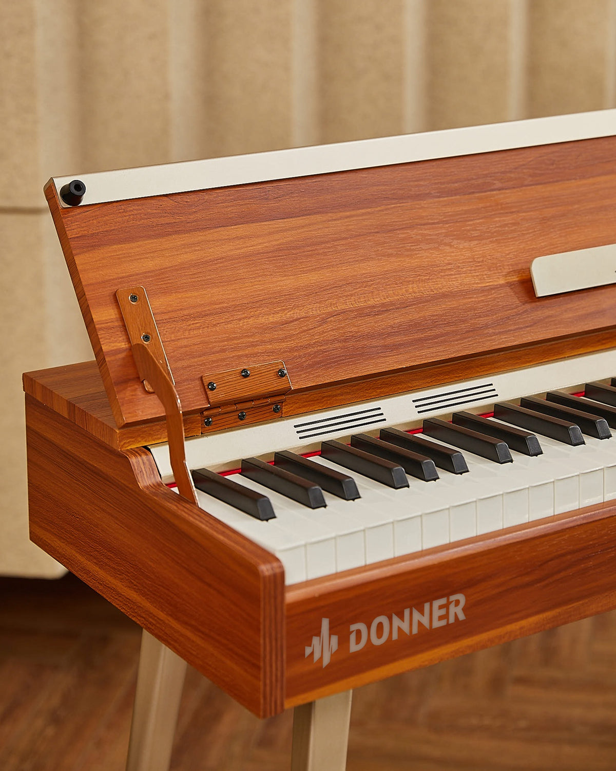 Donner DDP-80 PLUS 88 Key Weighted Wooden Upright Digital Piano with Semi-open Cover