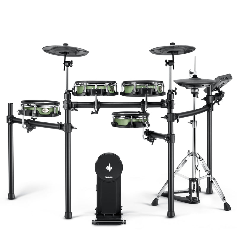 Donner Professional Electric Drum Set, 425 Sounds, 5 Drums 3 Cymbals, 30+  Drums Kits with Dual Zone Quiet Mesh Drum Pads, for Beginner/Intermediate  Drummers 