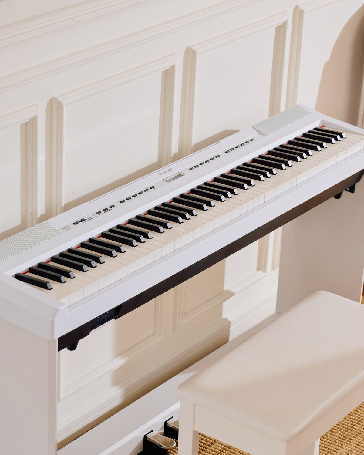 Pianoforte Digitale Donner DEP-20 - 88 Tasti Pesati, Meccanismo A Martello, Con Pedale E Supporto, Bianco - Foto 3