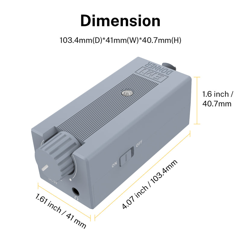 Donner Rechargeable Portable Personal in-Ear Monitor Amplifier Analog Headphone Amplifier