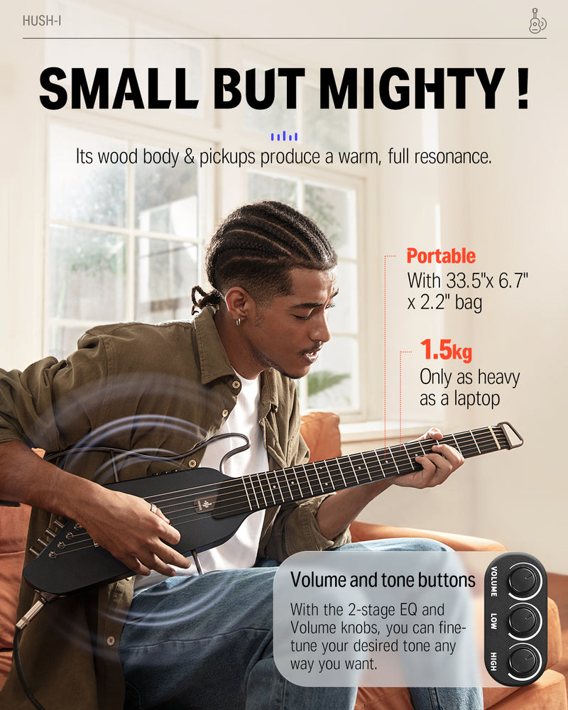 Donner HUSH™ I Acoustic Guitar Kit for Travel