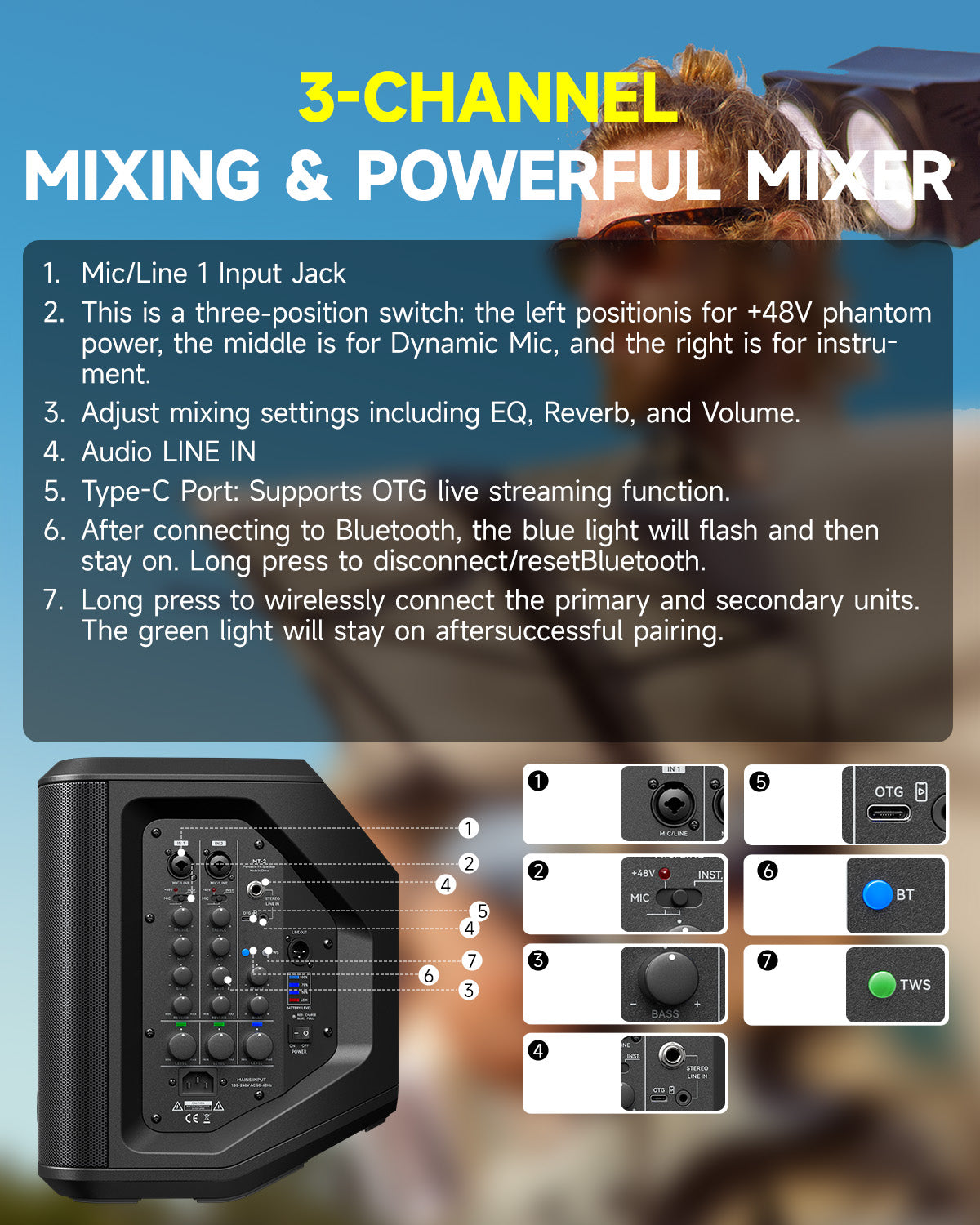 Donner PA System Outdoor Speaker-MT-2##