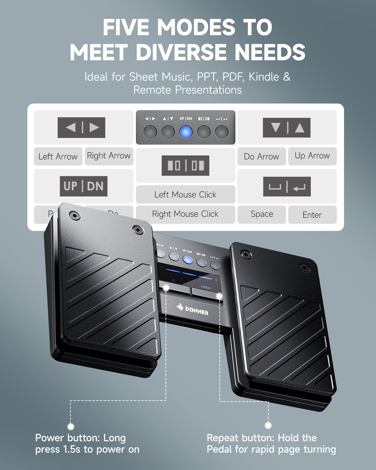 Donner DBM-50 Bluetooth page turner Black