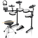 Donner DED-200 LITE Electronic Drum Kit for Beginner with 450+ Sounds, USB MIDI, Quiet Mesh Pads, Throne, Headphones, Sticks and 40 Melodics Lessons