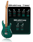 Donner DST-700 Electric Guitar with HH/HSS Pickup