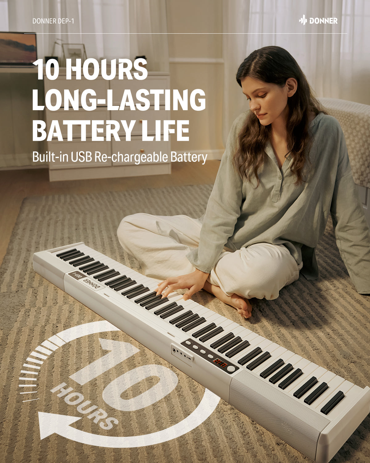 DONNER DEP-1 88鍵ポータブルキーボード Amazon.com: Donner DEP-1 Piano Keyboard 88 Keys, Beginner