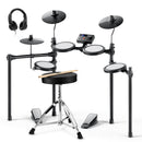 Donner DED-70 Electric Drum Set 4-Drum 3-Cymbal For Beginners with Headphones/Drum Throne