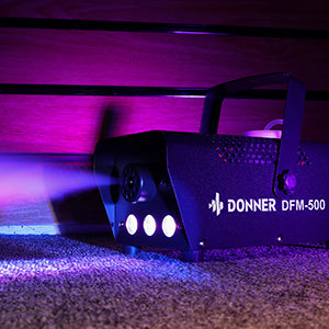 Donner DFM-400 500W 13-Color Fog Machine w/ Remote Control RGB LED Light Strobe Effect Smoke Machine Portable for Halloween Party Christmas Wedding