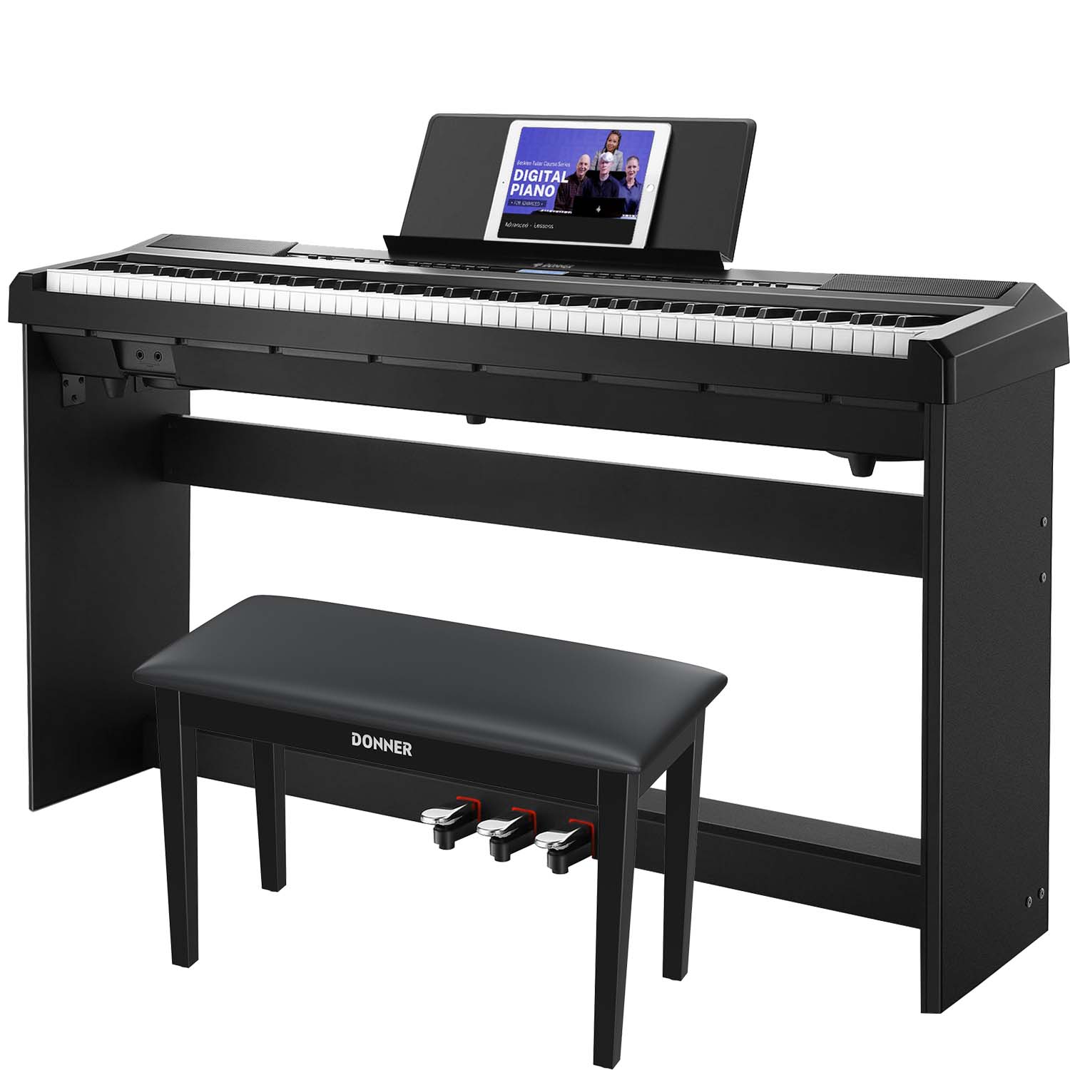 【ろろ】Donner 88鍵盤　電子ピアノ　DEP-20 Donner DEP-20 Portable 88 Key Weighted Digital Piano for