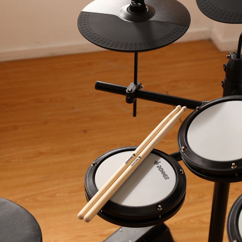 Donner DED-80 Best Electronic Drum Kit For Beginners with Headphones/Drum Throne