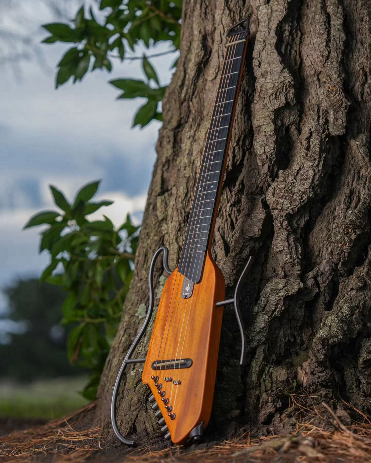 Donner HUSH-I Acoustic-Electric Guitar Kit for Travel Silent Practice-Mahogany Natural##